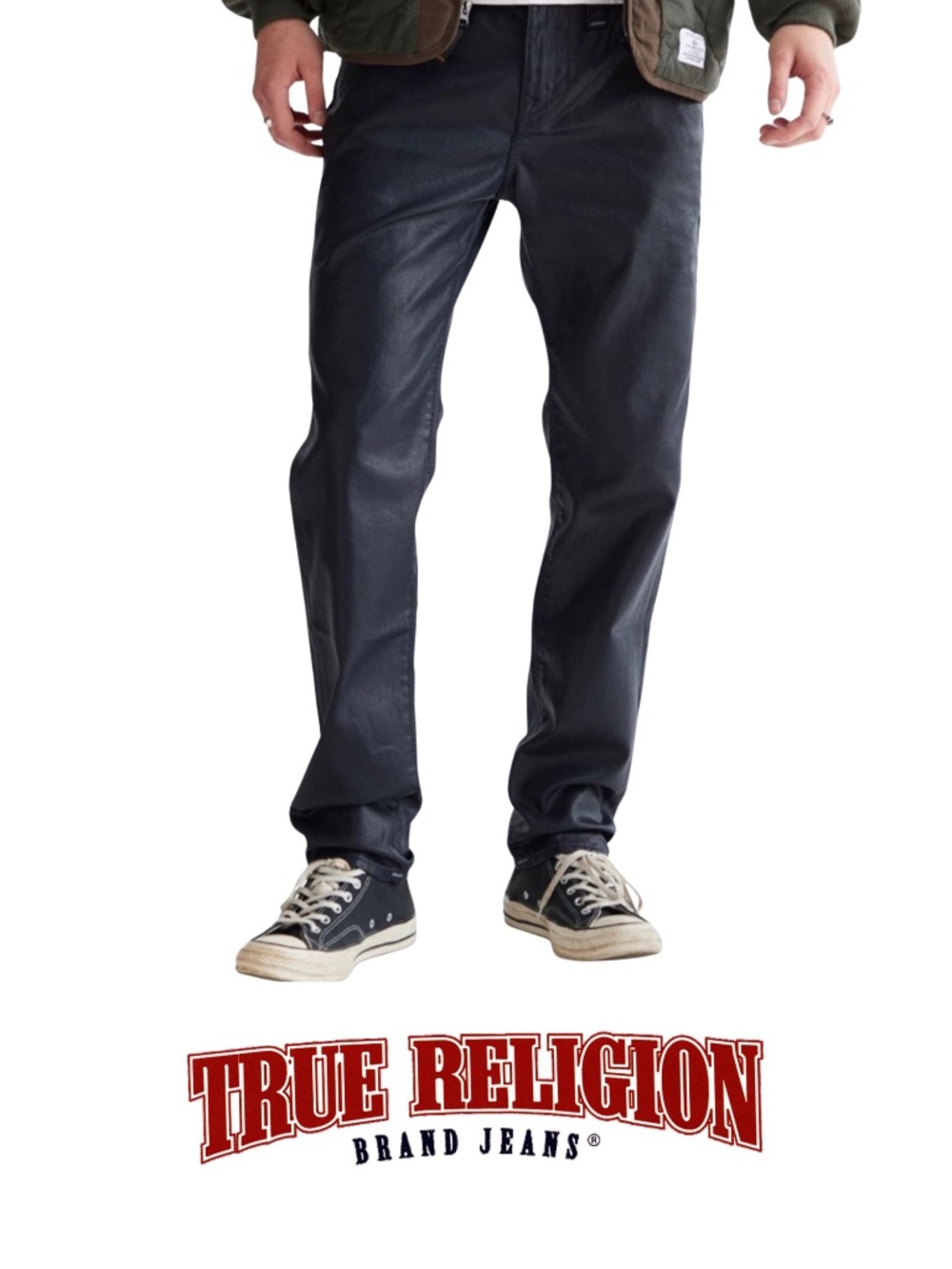 True Religion Rocco Coated Relaxed Skinny Men’s Jeans